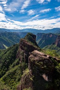 Preview wallpaper rocks, cliff, distance, sky