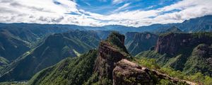 Preview wallpaper rocks, cliff, distance, sky