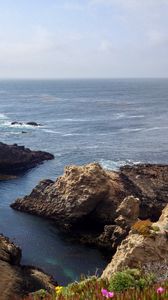 Preview wallpaper rocks, cliff, sea, landscape