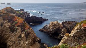 Preview wallpaper rocks, cliff, sea, landscape