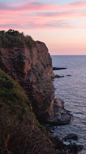 Preview wallpaper rocks, cliff, stone, sea, horizon