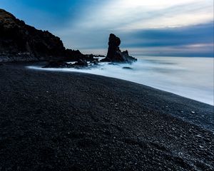 Preview wallpaper rocks, coast, pebbles, sea