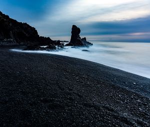 Preview wallpaper rocks, coast, pebbles, sea