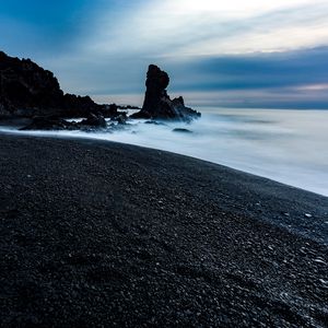 Preview wallpaper rocks, coast, pebbles, sea