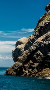 Preview wallpaper rocks, coast, sea, horizon
