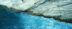 Preview wallpaper rocks, coast, sea, waves, wavy, water