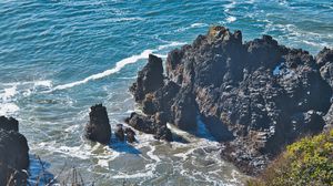 Preview wallpaper rocks, coast, sea, waves, nature