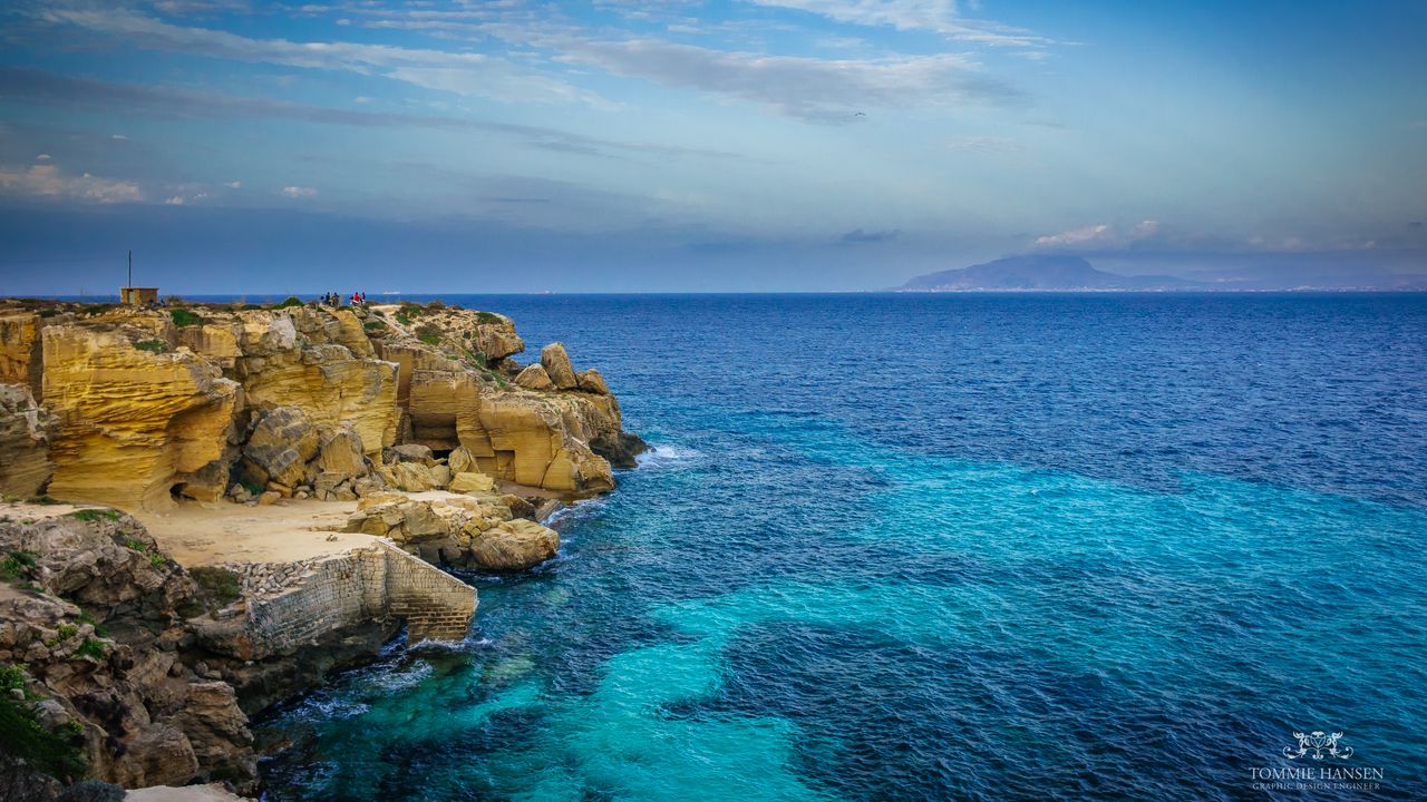 Wallpaper rocks, coast, sea, horizon, nature