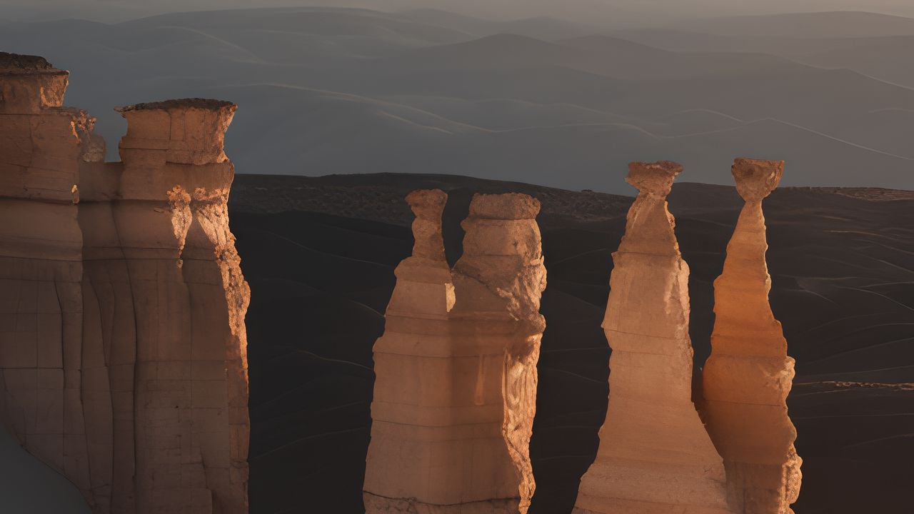 Wallpaper rocks, desert, slope, sand