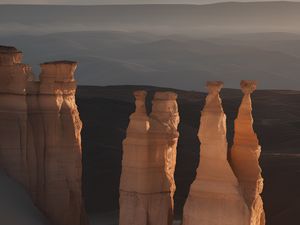 Preview wallpaper rocks, desert, slope, sand