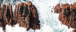 Preview wallpaper rocks, foam, sea, water, stones