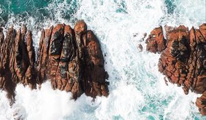 Preview wallpaper rocks, foam, sea, water, stones