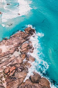 Preview wallpaper rocks, foam, splash, sea, coast