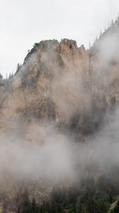 Preview wallpaper rocks, fog, nature, landscape