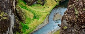 Preview wallpaper rocks, gorge, cliff, river, nature