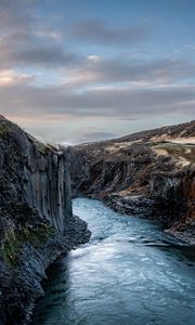 Preview wallpaper rocks, gorge, river, landscape, nature