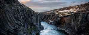 Preview wallpaper rocks, gorge, river, landscape, nature