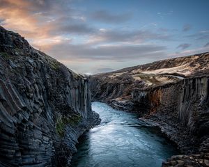 Preview wallpaper rocks, gorge, river, landscape, nature