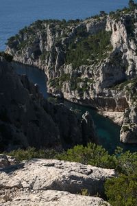 Preview wallpaper rocks, gorge, water, trees, landscape