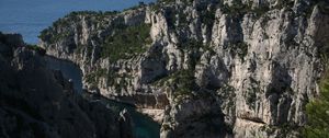 Preview wallpaper rocks, gorge, water, trees, landscape