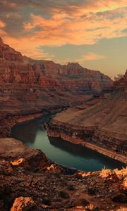 Preview wallpaper rocks, grand canyon, river, landscape, nature