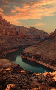 Preview wallpaper rocks, grand canyon, river, landscape, nature