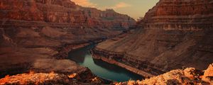 Preview wallpaper rocks, grand canyon, river, landscape, nature