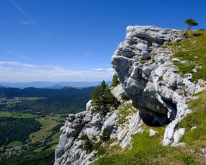 Preview wallpaper rocks, greenery, landscape, nature