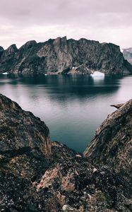 Preview wallpaper rocks, lake, landscape, shore, stone