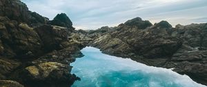 Preview wallpaper rocks, lake, reflection, sky, nature