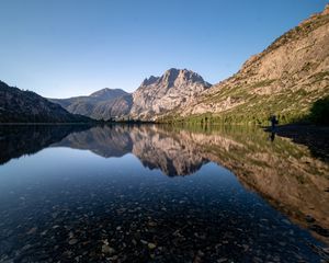Preview wallpaper rocks, lake, reflection, nature