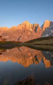 Preview wallpaper rocks, lake, reflection, landscape