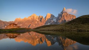 Preview wallpaper rocks, lake, reflection, landscape