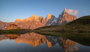 Preview wallpaper rocks, lake, reflection, landscape