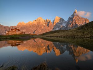Preview wallpaper rocks, lake, reflection, landscape