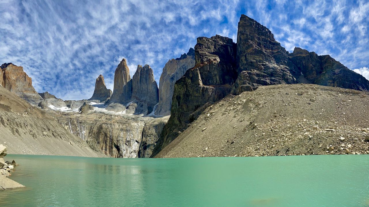 Wallpaper rocks, lake, sky, nature