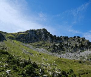 Preview wallpaper rocks, landscape, slope, grass, nature