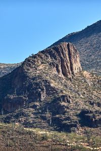 Preview wallpaper rocks, mountains, cactus, slope, sky