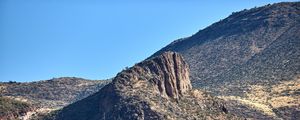 Preview wallpaper rocks, mountains, cactus, slope, sky