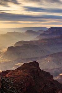 Preview wallpaper rocks, mountains, canyon, sunrise