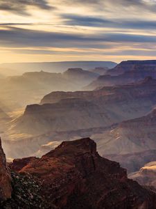 Preview wallpaper rocks, mountains, canyon, sunrise