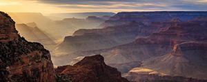 Preview wallpaper rocks, mountains, canyon, sunrise