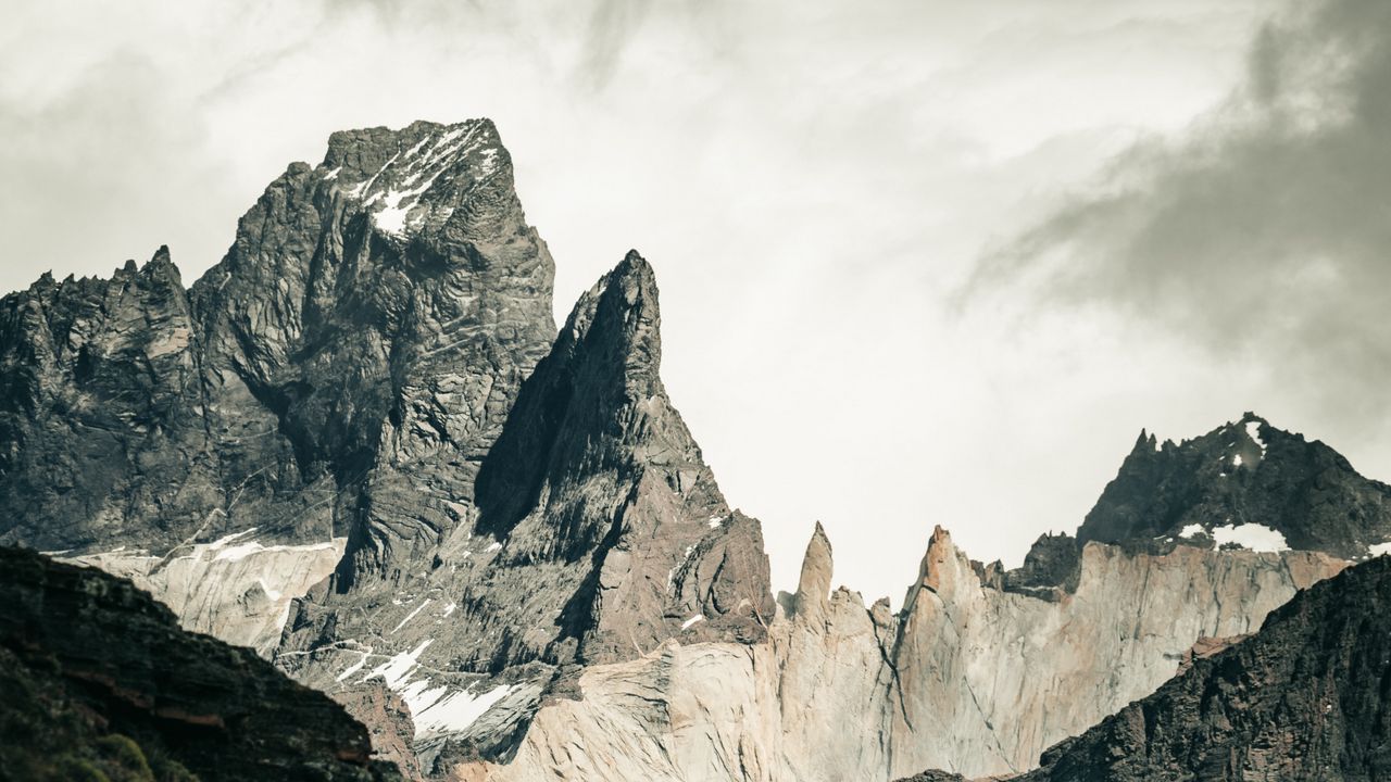 Wallpaper rocks, mountains, clouds, landscape, nature