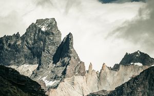 Preview wallpaper rocks, mountains, clouds, landscape, nature