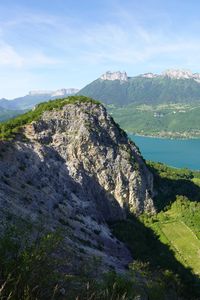 Preview wallpaper rocks, mountains, peaks, sea, branches