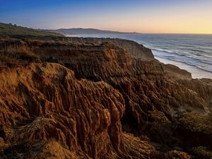 Preview wallpaper rocks, mountains, relief, landscape, sea