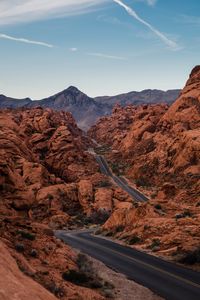 Preview wallpaper rocks, mountains, road, winding, sandy