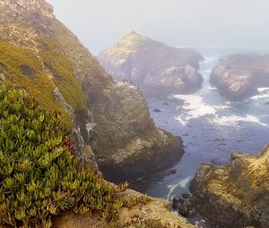 Preview wallpaper rocks, mountains, sea, birds, landscape