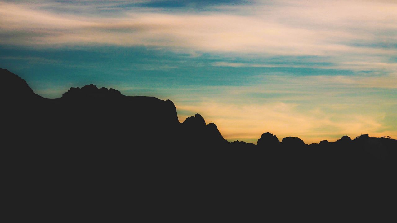 Wallpaper rocks, mountains, sky, clouds