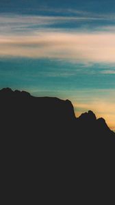 Preview wallpaper rocks, mountains, sky, clouds